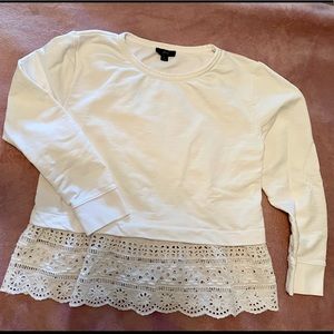 J. Crew Lace Sweatshirt